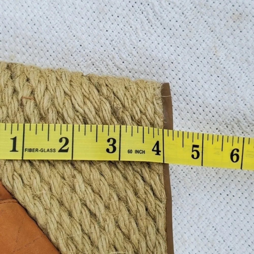 Via Spiga Nubuck Laser Cut Slingback Espadrille Wedge Sandals Tan Size 10 NWT - Picture 5 of 9